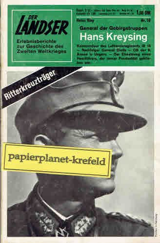 Der Landser Ritterkreuzträger 19, Generald der Gebirgstruppen Hans Kreysing, 1972, Roman-Heft