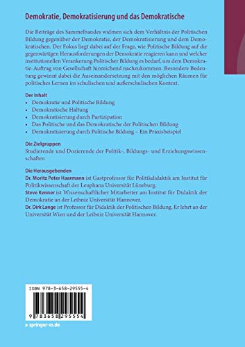 Demokratie, Demokratisierung und das Demokratische: Aufgaben und Zugänge der Politischen Bildung (Bürgerbewusstsein)