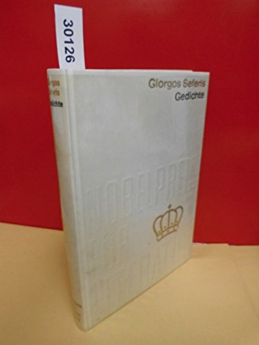 " Gedichte " von Giorgos Seferis . Nobelpreis für Literatur 1963 , Band 58. Einband aus echter, schwerer, weißer Tafelseide mit echter Gold-Blindprägung .