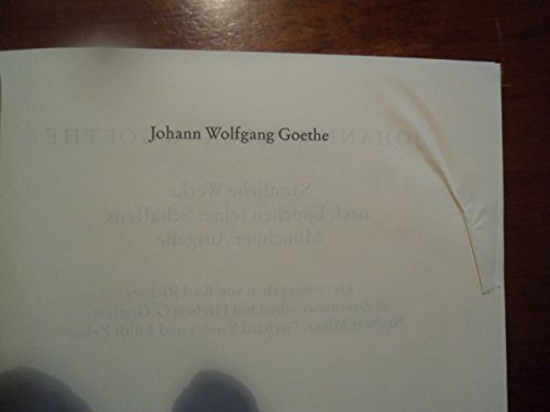 Johann Wolfgang Goethe, Sämtliche Werke nach Epochen seines Schaffens, Münchner Ausgabe.