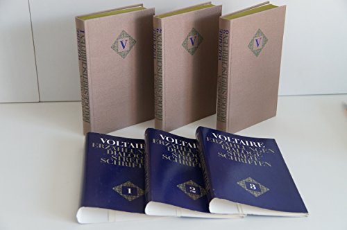 Voltaire. Erzählungen, Dialoge, Streitschriften. Band 1, 2 und 3 komplett. Ledereinband!