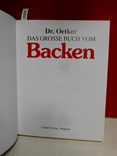 Das grosse Buch vom Backen