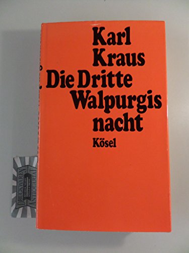 Die dritte Walpurgisnacht.
