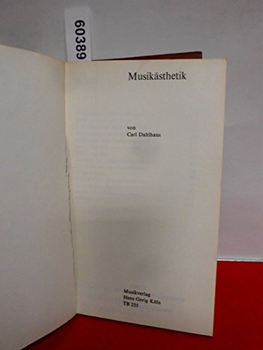 Musikästhetik (Theoretica; Bd. 8)