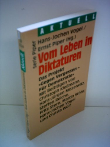 Hans-Jochen Vogel: Vom Leben in Diktaturen - Das Projekt "Gegen Vergessen-für Demokratie"