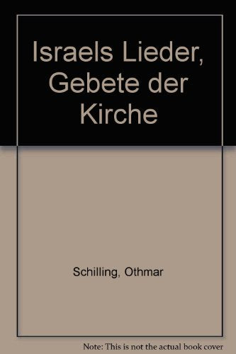 Israels Lieder, Gebete der Kirche
