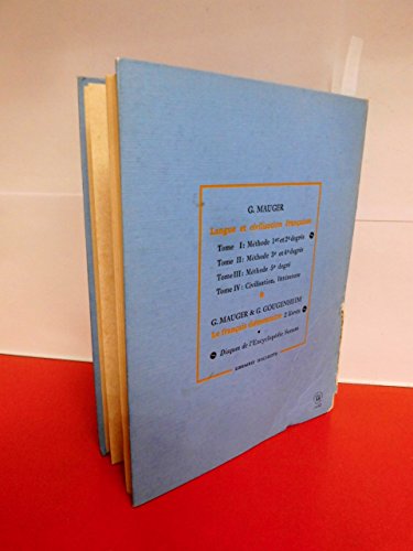 Cours De Langue et De Civilisation Francaises, I