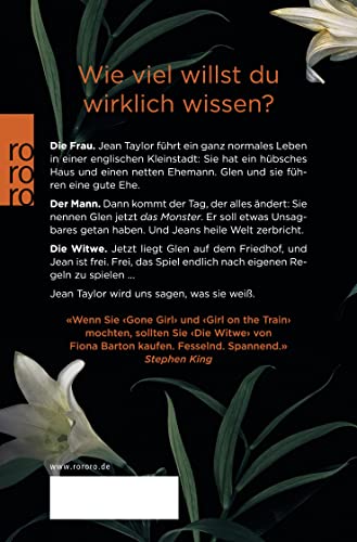Die Witwe: Ein liebender Ehemann oder ein kaltblütiger Mörder ... Was weiß sie wirklich?