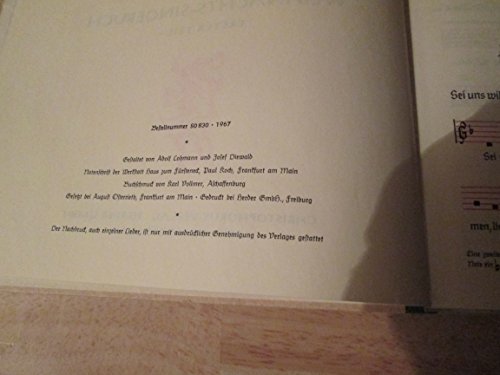 Weihnachts-Singebuch. Erster Teil. Ein weihnachtliches Singebuch.