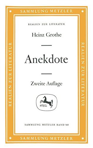 Anekdote (Sammlung Metzler)