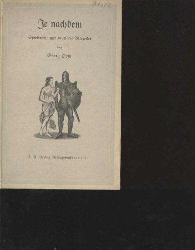 Opitz Je nachdem spielerische und deutsame Vierzeiler, Herbig 1939, 80 Seiten, illustriert
