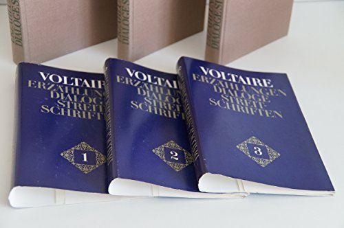 Voltaire. Erzählungen, Dialoge, Streitschriften. Band 1, 2 und 3 komplett. Ledereinband!