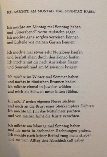 Ich brauch Tapetenwechsel. Texte