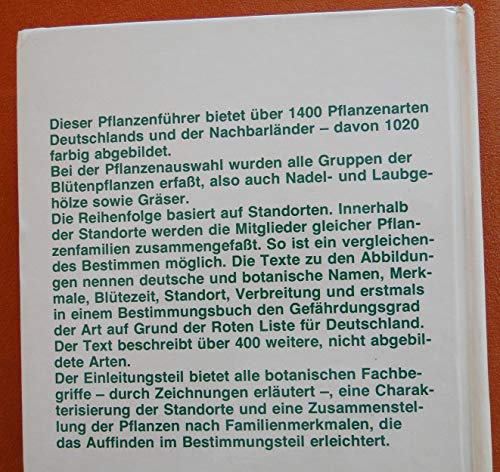 BLV Bestimmungsbuch. Pflanzenführer. Über 1400 Pflanzenarten Deutschlands und der Nachbarländer, davon 1020 farbige abgebildet