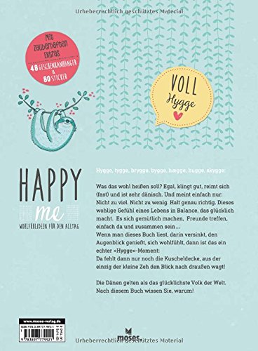 Happy Me Wohlfühlideen für den Alltag | Hygge für jeden Tag | Geschenkbuch mit Stickern und Geschenkanhängern