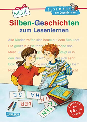 LESEMAUS zum Lesenlernen Sammelbände: Neue Silben-Geschichten zum Lesenlernen: Extra Lesetraining – Lesetexte mit farbiger Silbenmarkierung