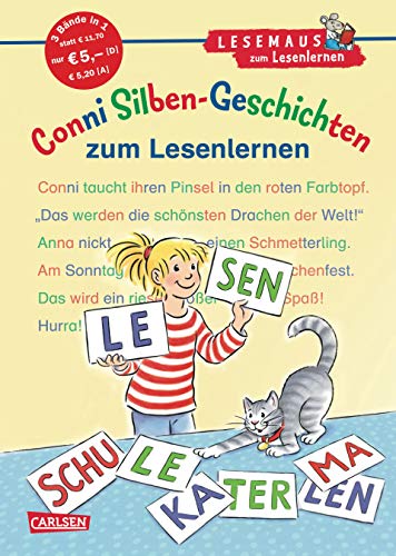LESEMAUS zum Lesenlernen Sammelbände: Conni Silben-Geschichten zum Lesenlernen: Extra Lesetraining – Lesetexte mit farbiger Silbenmarkierung