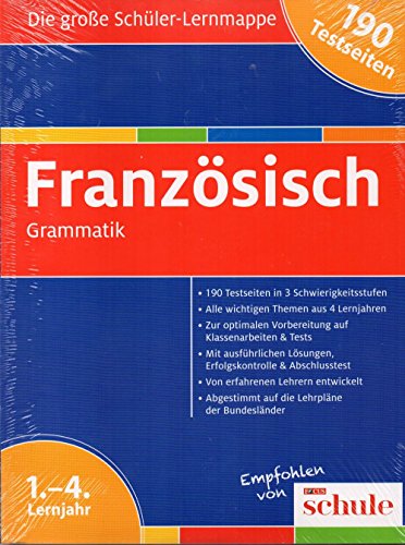 Französisch - Die große Schüler Lernmappe - 1. - 4. Lernjahr Grammatik