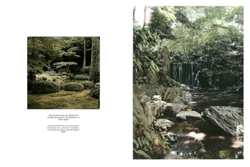 Japanische Gärten. Rechter Winkel und natürliche Form