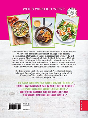 Deutschlank - Das Kochbuch: Die 100 besten Schlank-Rezepte für deinen persönlichen Figur-Code