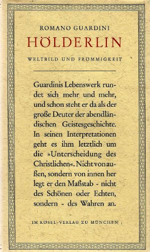 Hölderlin. Weltbild und Frömmigkeit