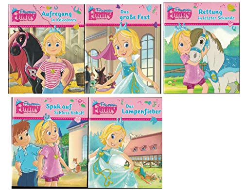 5 Minibücher Prinzessin Emmy und ihre Pferde: Spuk auf Schloss Kobalt, Rettung in letzter Sekunde, Das große Fest, Das Lampenfieber, Aufregung in Kokolores