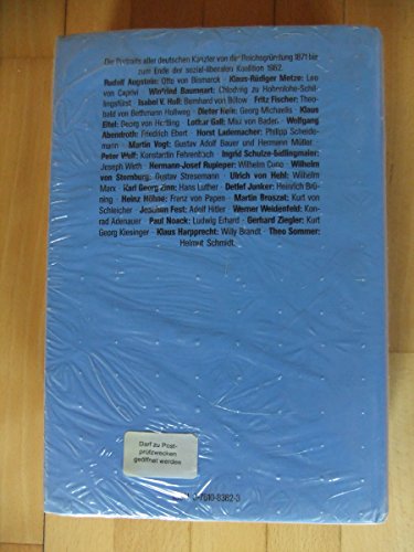 Die deutschen Kanzler. Von Bismarck bis Schmidt.