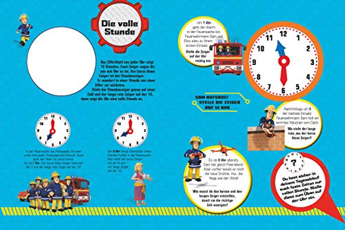 Feuerwehrmann Sam Uhrenlernbuch: Mit beweglichen Zeigern zum Üben