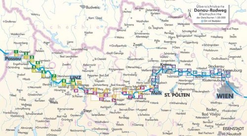 Bikeline Radtourenbuch: Donau-Radweg Teil 2: Von Passau nach Wien. 1:50.000, wetterfest/reißfest