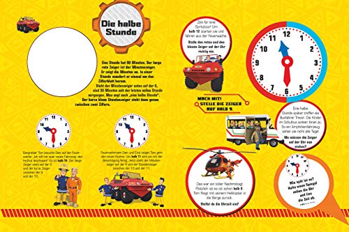 Feuerwehrmann Sam Uhrenlernbuch: Mit beweglichen Zeigern zum Üben