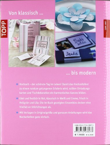 Ideen für unsere Hochzeit: Einladungskarten & Tischdekorationen. Mit Vorlagenbogen und Einsteckhüllen