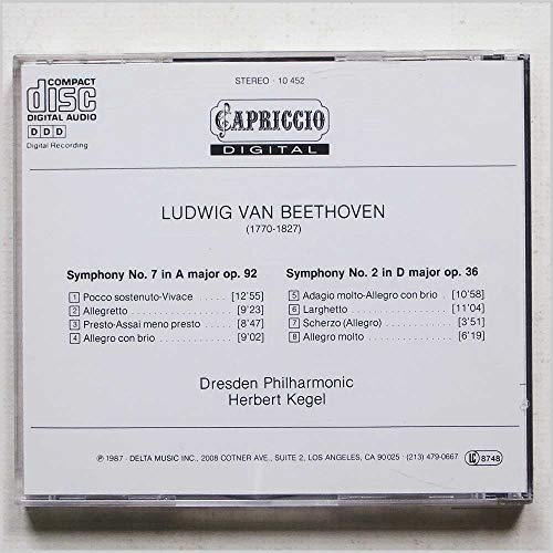 Beethoven: Symphony No.7, Symphony No.2 [Music CD]