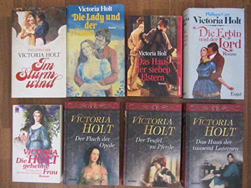 Paket Victoria Holt: Das Haus der sieben Elstern. Die geheime Frau. Das Haus der tausend Laternen. Der Fluch der Opale. Der Teufel zu Pferde. Die Erbin und der Lord. Im Sturmwind. Die Lady und der Dämon. (8 Bände)!
