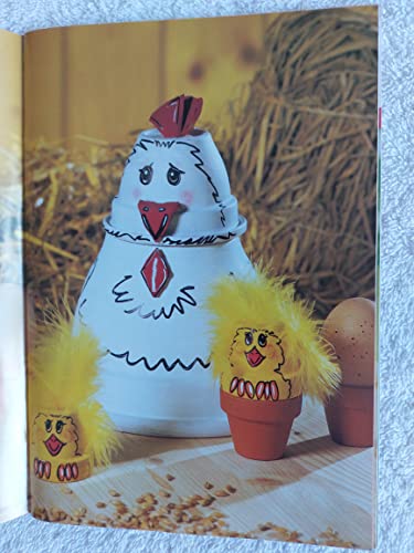 TonTopfTräume: Lustige Ideen aus Tontöpfen mit Holzteilen und Farbe verziert