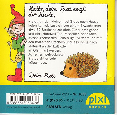 Mauseschlau & Bärenstark, Hallo, kleiner Igel! (ohne Glimmer) - Pixi-Buch 1633 (Einzeltitel) aus Pixi-Serie W23
