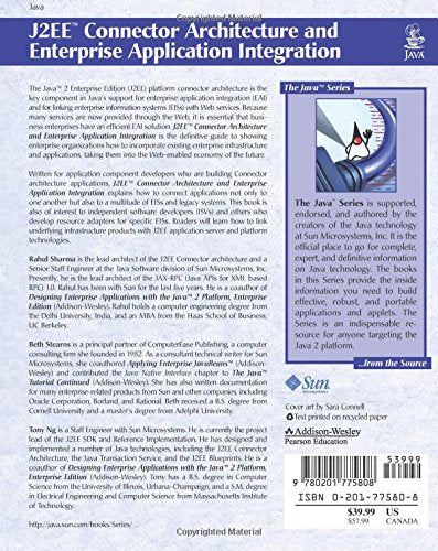 J2EE¿ Connector Architecture and Enterprise Application Integration (Java Series)