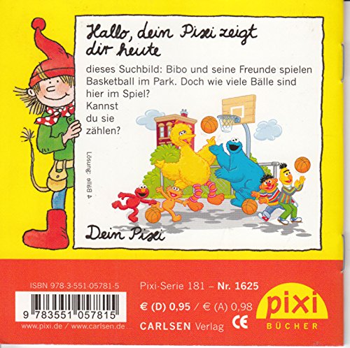 Bibo und der kleine Bruder . SESAMSTRASSE 123 . Pixi-Buch 1625 (Einzeltitel) aus Pixi-Serie 181