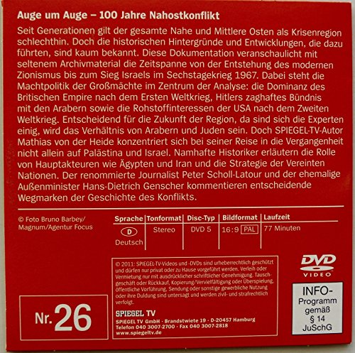 Spiegel TV DVD Nr. 26: Von Krieg zu Krieg. Der Nahe Osten. Die Geschichte der gefährlichsten Region der Welt.