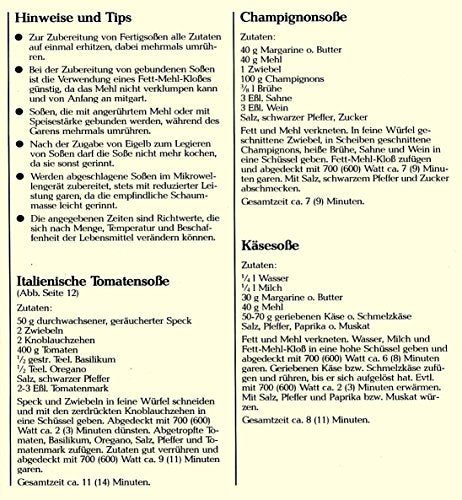 Rezepte und Tips für das Zubereiten im Miele Mikrowellengerät.