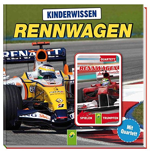 Kinderwissen Rennwagen: Buch mit 32 Quartettkarten