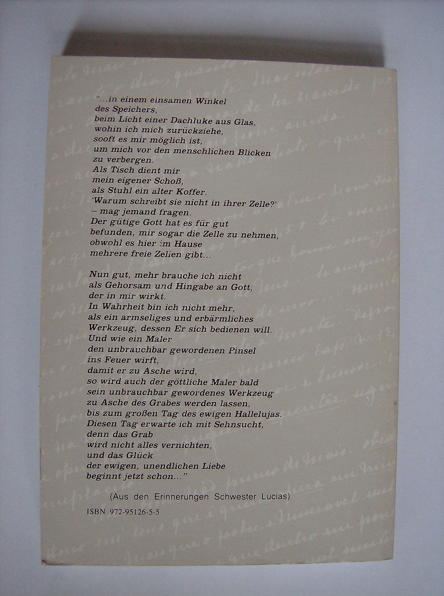 Schwester Lucia spricht über Fatima : Erinnerungen der Schwester Lucia.